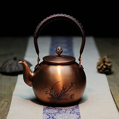 Gamz Premium Handmade Solid Copper Teapot Kettle Stovetop Teapot Thick Engraved Copper Teapot Kettle Stovetop Teapot - The Office Teapot #TOP4