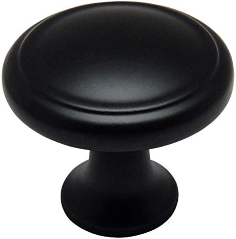 Cosmas Cabinet Hardware Flat Matte Black Birdcage Knobs – Model #9991FB, Zinc Metal, Set Of 1