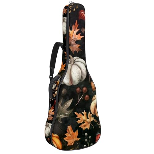 Sac à dos guitare acoustique 109cm imperméable avec double poche citrouille