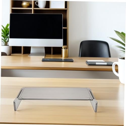 Support d'écran ordinateur transparent en acrylique ergonomique pour bureau