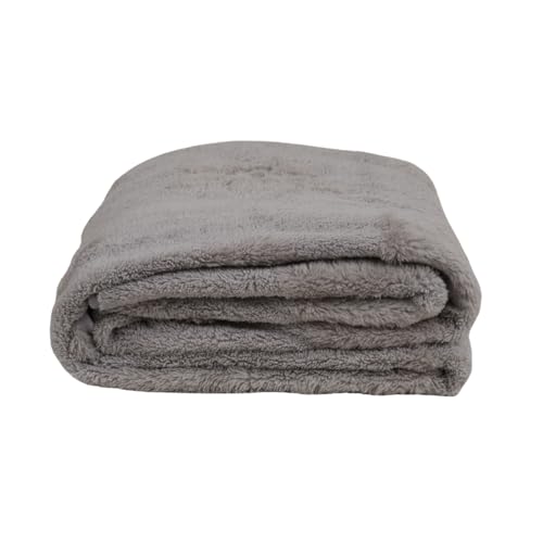 Image of HANKER Ultra Luxury Large /Full Size Plush Bath Towel | Vintage Gray Colour Blossom Super, Very Soft On Skin, Luxurious Fabric, Pure Polyamide, 70x140cm, 500GSM