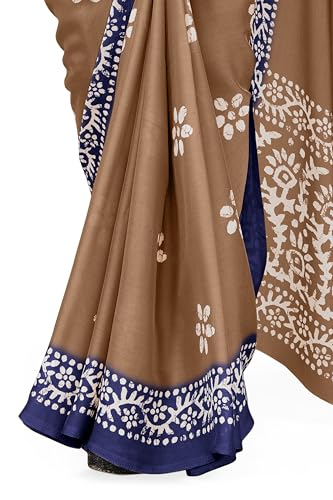 Image of MIRCHI FASHION Saree for Woman Chiffon Batik Printed | Lightweight Daily Wear Women's Office Sari with Blouse Piece (Available in 40 Colours)