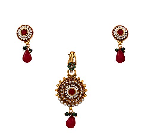 Multi Red-Crystal de cobre chapado en oro con acabado de alta joyería