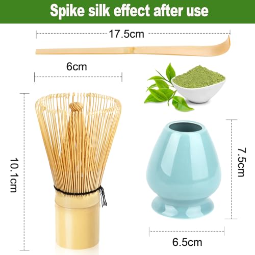 Miniatura 3 de Ma-01 Accesorio De Ceremonia De Matcha Japonés, Batidor, Chasen, Batidor Chasen De Bambú Tradicional De 100 Varillas Té Matcha, Para Té Verde Y Bebidas En Polvo, Juego De 3 Piezas
