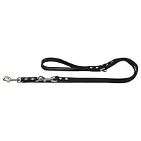 HUNTER Guinzaglio da Passeggio Regolabile Basic 18/200 nickelSalilpelle Nero/Nero