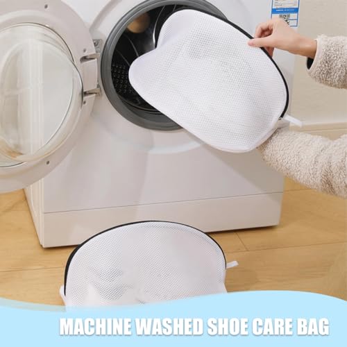 Shoes Wash Bags, 2pcs Mesh Laundry Bags with Durable Zips, Premium Laundry Bag For Shoes/Trainers For Washing Machine, Storage Bag for Shoes and Clothing, for Sneakers, Socks, Bras - Image 5