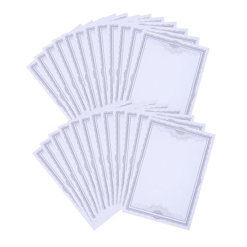 Papier diplôme vierge imprimable haut de gamme orné d'une délicate bordure florale bleue