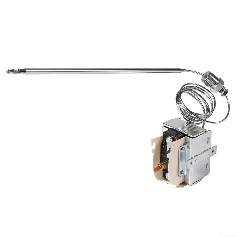QOXEZY PP10084 Termostato de límite de alta temperatura, seguridad con límite de 232.2 °C 230 °C, para freidoras Pitco, interfaz MPT roscada, para E500D, plateado (4)