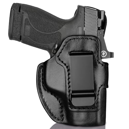 Premium IWB Leather Holster for Smith & Wesson M&P Shield 9mm/.40, M&P Shield M2.0, M&P Shield Plus,