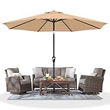 MASTERCANOPY Patio Umbrella for Outdoor Market Table -8 Ribs (11ft,Khaki)