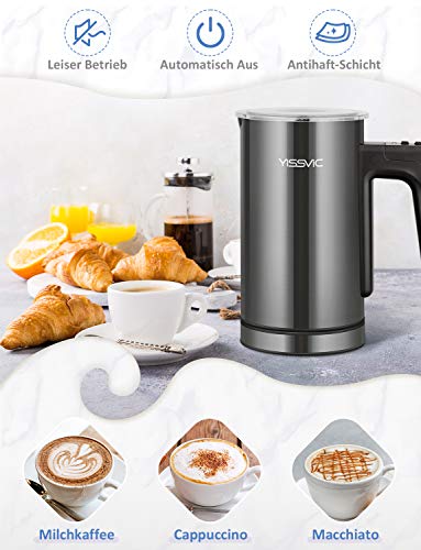 YISSVIC Melkopschuimer 300 ml elektrische automatische melkopschuimer opschuimer voor warme en koude melk basisstation… - Image 4