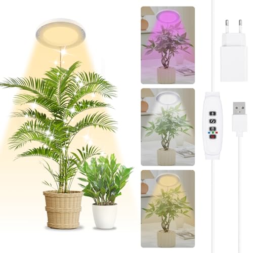 Pflanzenlampe LED Vollspektrum Pflanzenlampe 165cm Wachstumslampe für Pflanzen mit 72 LEDs Pflanzenlicht Höhenverstellbar Blütemit Zeitschaltuhr 3/9/12H mit USB Adapter, 3 Lichter Modi, 10 Helligkeit Pflanzenlampe LED Vollspektrum Pflanzenlampe 165cm Wachstumslampe für Pflanzen mit 72 LEDs Pflanzenlicht Höhenverstellbar Blütemit Zeitschaltuhr 3/9/12H mit USB Adapter, 3 Lichter Modi, 10 Helligkeit