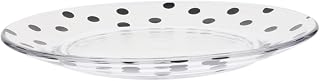 Elegant Retro Dotted Glass Plate Smooth Bright Surface Fruit Salad Dessert Serving Dish for Parties and Decoration