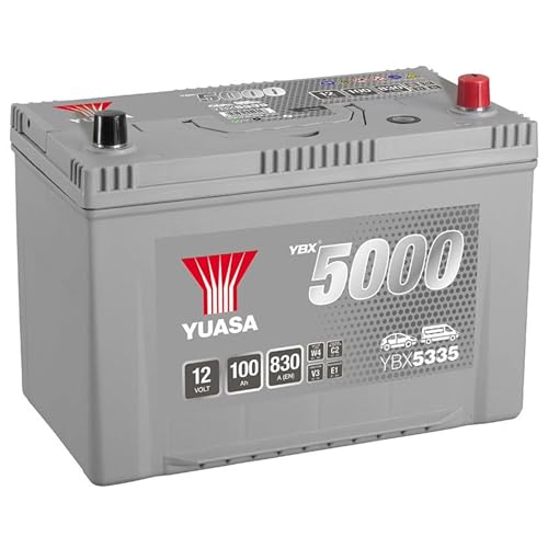 Yuasa YBX5335 12V 100Ah 830CCA Silver Sealed Maintenance Free High Performance Car Battery