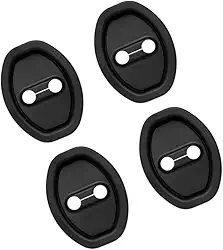4 Peças de Protetor de Fechadura de Porta, Capa Universal de Silicone Preto, Amortecedor Anti-colisão para Carros