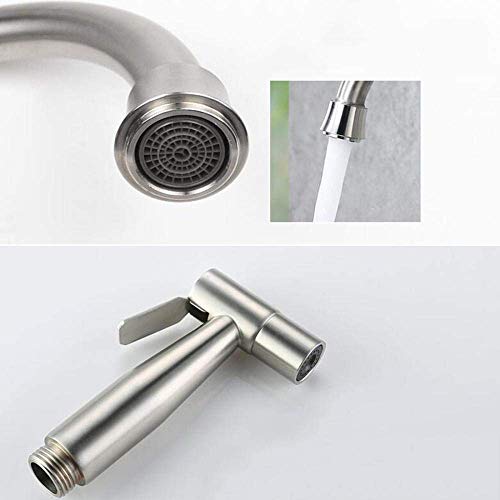 Robinet de cuisine mural encastré en acier inoxydable 304 orientable
