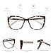 AMOMOMA Trendy TR90 Oversized Blue Light Reading Glasses Women,Stylish Square Cat Eye Glasses AM6031 C1+C6 1.5 x