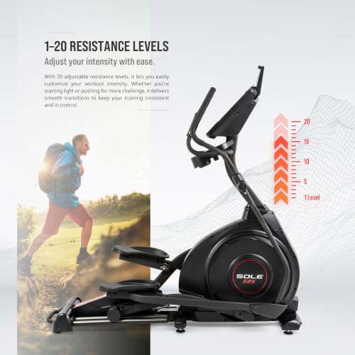 Image of SOLE Fitness Elliptical Exercise Machines, Models E25, E35, E95, E95S, E98, Elliptical Machines for Home Use, Home Exercise Equipment for Cardio Training, Work from Home Fitness Stepper Machine