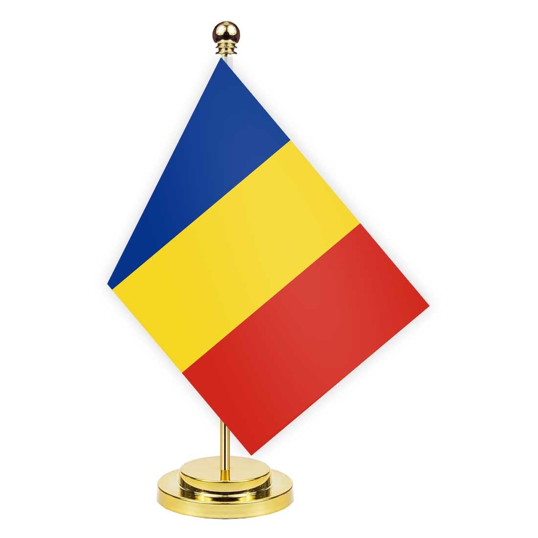 Romania Desk Flag,12 inch Small Romanian Indoor Banner,Small Printing Decor For Office Home Classroom Table