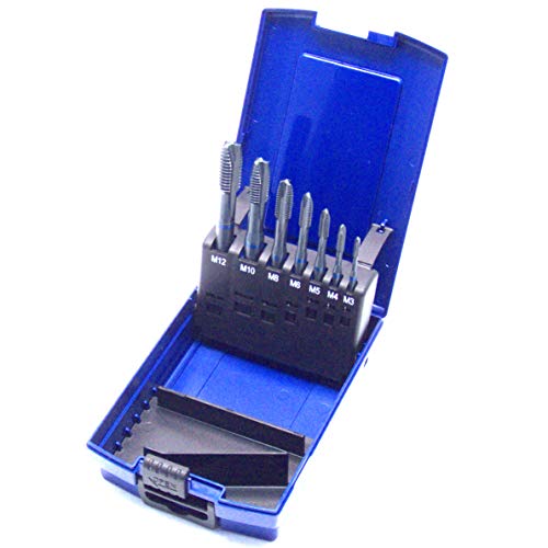 Juego de machos de roscar profesionales Blauring en acero HSSE-Co5 con brocas 5