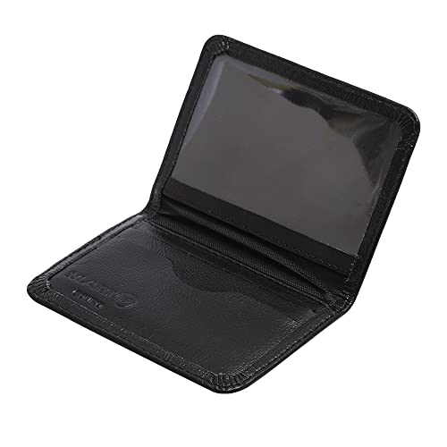 M.ART Slim Wallet, Leather Credit Card Holder with Minimalist Slim Front Pocket 154 (Black)