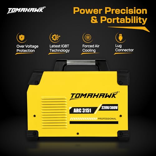 Image of TOMAHAWK ARC-3151 MMA Arc Welding Machine 315A | Hot Start, Anti-Stick & Arc Force Control | 1+2 Phase Heavy-Duty Industrial Welder | Heavy Duty & Durable Build