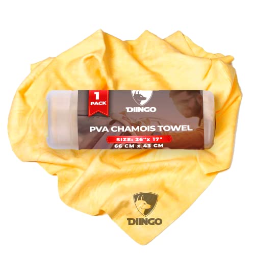 Diingo Premium Pva Chamois Towel Super Absorbent For Car Quick Dry And Multipurpose Cleaner (Large - 26" X 17")… #TOP19
