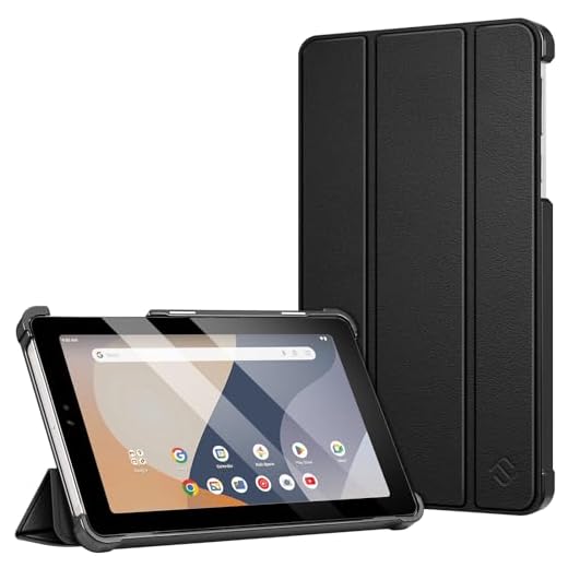Fintie Case for Onn. 7" Tablet (2024 Model) - Premium Vegan Leather Folio Lightweight Hard Shell Stand Cover Compatible for Walmart Onn 7 Inch Tablet 4th Generation (Black)