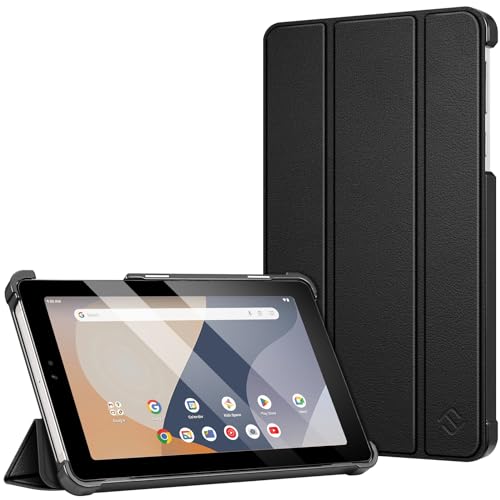Fintie Case for Onn. 7' Tablet (2024 Model) - Premium Vegan Leather Folio Lightweight Hard Shell Stand Cover Compatible for Walmart Onn 7 Inch Tablet 4th Generation (Black)
