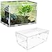 CASADIN Caja de Terrario para Reptiles, Caja de Alimentación de Insectos Recipientes de Acrílico para Spide, Lagartija, Escorpión, Ciempiés, Rana cornuda, Escarabajo (20cm* 12cm* 12cm)