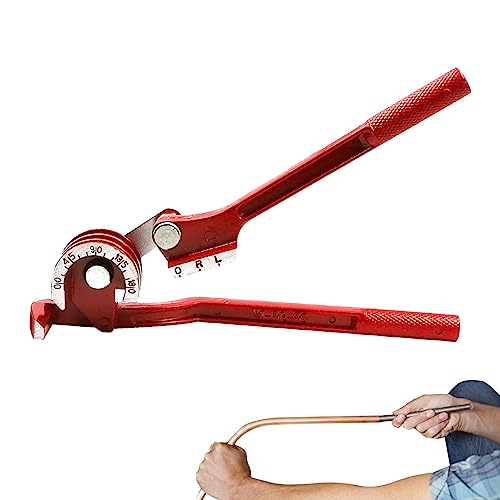 Herramienta dobladora de tubos, dobladora de tubos manual portátil de 180 grados, herramienta de doblado portátil de tubos de aluminio de cobre resistente para tubos de cobre, latón, aluminio y acero
