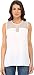 Vince Camuto Women's Sleeveless Blouse with Embroidered Lace Yoke