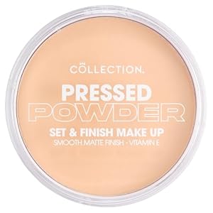 Collection Cosmetics Pressed Powder, Velvety Matte Finish, 15g, Candlelight