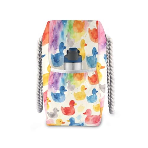 Grand sac à main décontracté en toile imperméable pour excursion et courses quotidiennes - 5