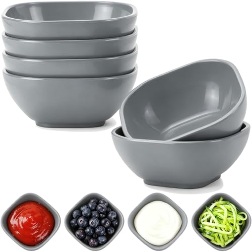 6 Pack Unbreakable Dipping Bowls, 4.5 OZ Wheat Straw Soy Sauce Dishes