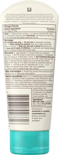 Image of Aveeno Kids Sunscreen Lotion, Broad Spectrum, SPF 50, 3 Fl Oz (Pack of 12)