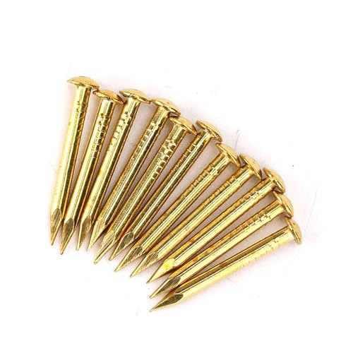 100 clavos de latón con cabeza redonda para instalación y reparación de bisagras de muebles, longitudes: 10 mm, 15 mm, 18 mm y 22 mm (22 mm largo reforzado) miniatura 7