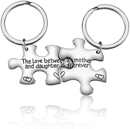 Mother Daughter Gift Keychain - 2PCS Mom Daughter Gift Set for Birthday Christmas, Mom Gifts, Daughter Gifts, Mommy Daughter Jewelry, Mothers Day Gifts (Mother Daughter Love)