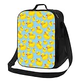 Insulated Lunch Bags for Women Men Work - Cartoon Cute Duck_C Adult Lunch Box for Women Men, Soft Cooler Bag Insulated, Small Lunch Tote Bag with Adjustable Shoulder Strap