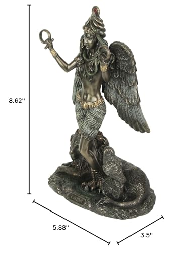 Estatua Ishtar Reina de los Cielos 8.63 in Bronce y Resina miniatura 6