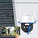BlessFly 2K Solar-Überwachungskameras, kabellos, für den Außenbereich, Schwenkneigung, 360°-WLAN-Kamera für Sicherheit zu Hause, 8000 mAh, batteriebetrieben mit Farbnachtsicht, 3 W Solarpanel mit