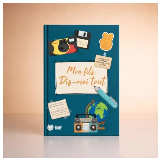 Compleet boek voor volwassen zoon - Mijn zoon, Dis-moi tout | vragen, herinneringen en familie-overdracht | origineel ouder-kind-cadeau, verjaardag, Kerstmis