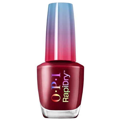 OPI RapiDry Quick-Dry Lack - Skip a Beet Roter Nagellack - Veganer Wischfester & Schnell Trocknender Nagellack (9 ml)
