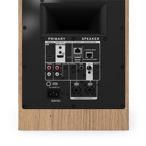 Image of Klipsch The Nines II Dolby Atmos 8 inch Powered Speakers Red Oak (Pair)