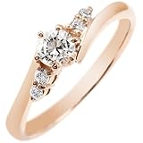 [アトラス] 鑑定書付き VVSクラス ピンクゴールドk18 18k ダイヤモンド 婚約指輪 ダイヤ エンゲージリング リング 一粒 大粒ストレート 18金 8号