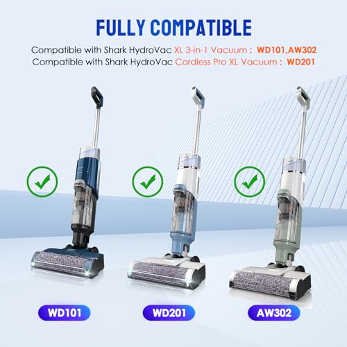 Image of 9 Pack Replacement Foam Filters Kit Compatible with Shark WD101,AW302,WD201 Hydrovac XL 3-in-1 Vacuum Cleaner, Cordless Pro XL Vacuum Accessories