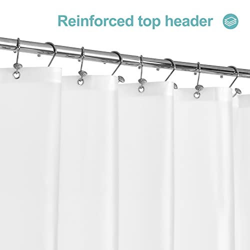 Image of Mrs Awesome Frost Shower Curtain Liner with 3 Magnets, 54x78 Frosted PEVA Shower Liner, Light Weight Plastic Shower Curtain for Bathroom, Waterproof,Frost