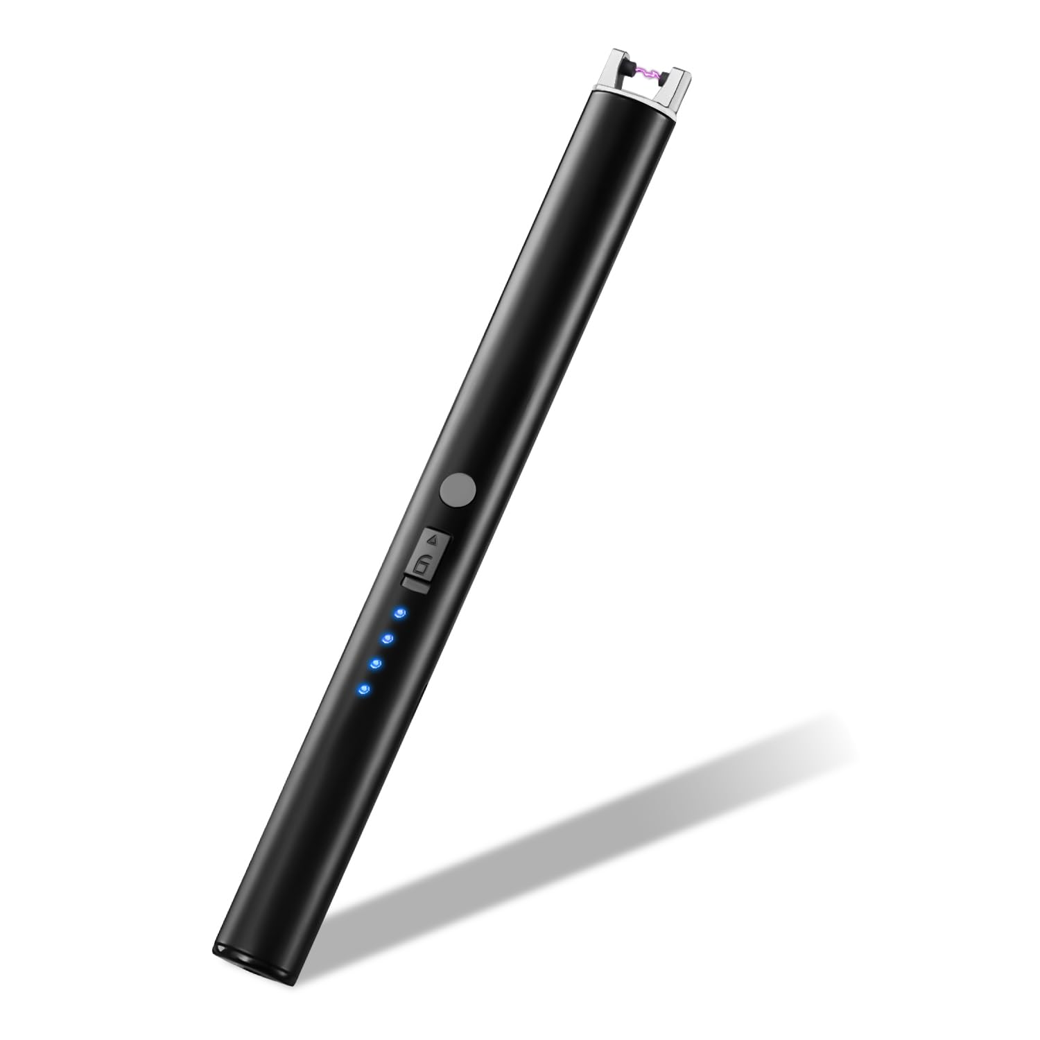 Xdtime Black Electric Lighter Arc Windproof Flameless Usb Lighter Rechargeable Lighter For Candle Bbq Camping,Easy To Carry Out