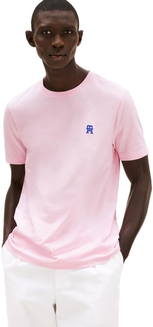 Tommy Hilfiger Men's Short Sleeve Cotton Graphic T-Shirts with Embroidered Monogram Logo