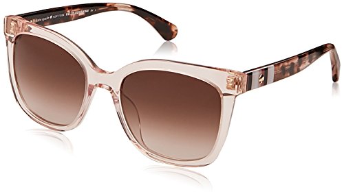 Kate Spade New York Women's Kiya Square Sunglasses, Peach, 53 mm